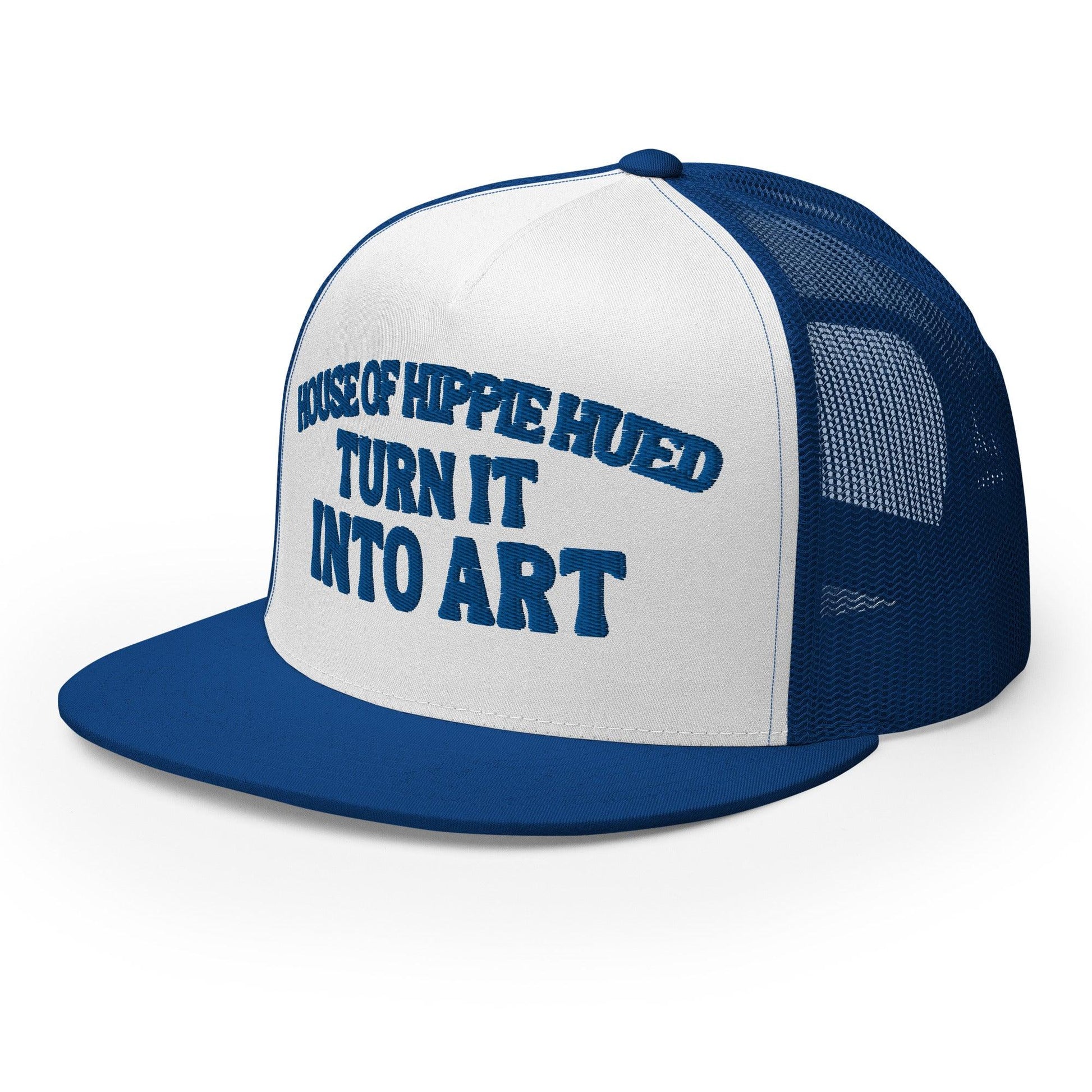 HH Turn it Into Art Blue Trucker Cap - Hippie Hued