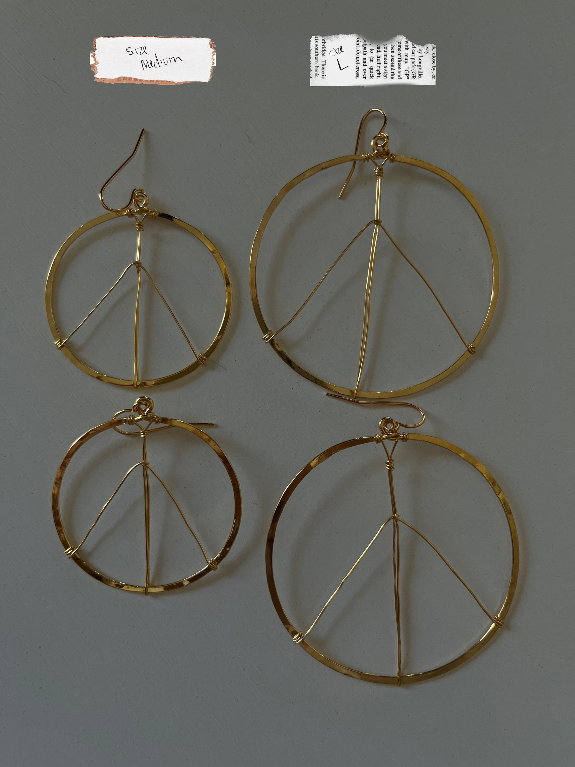 Peace Sign Earrings - Hippie Hued