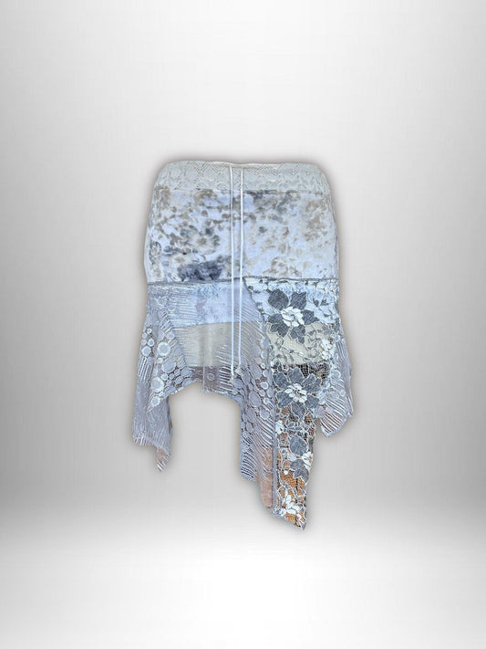 Reclaimed Falling Snowflake Mini Skirt - Hippie Hued