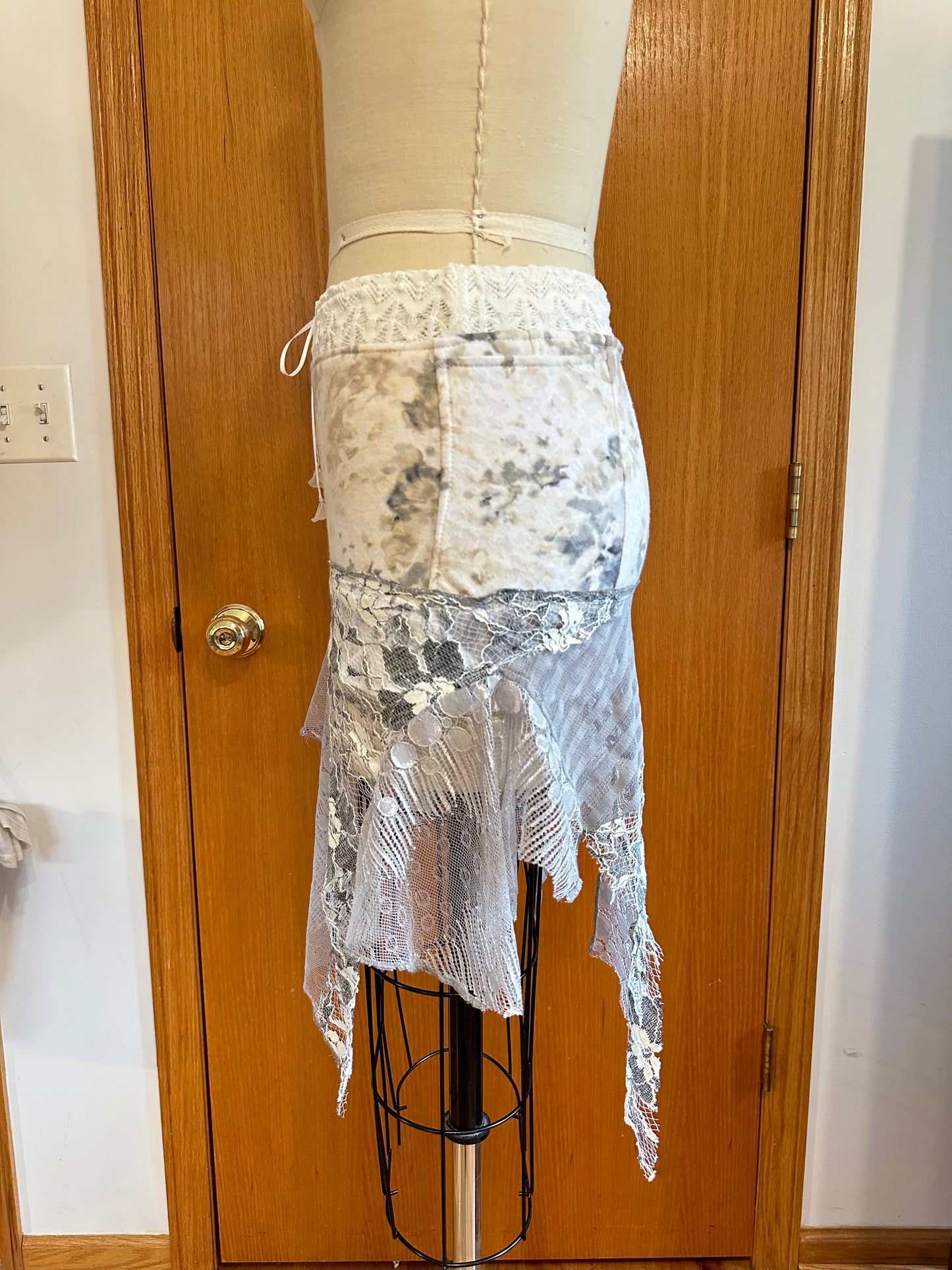 Reclaimed Falling Snowflake Mini Skirt - Hippie Hued