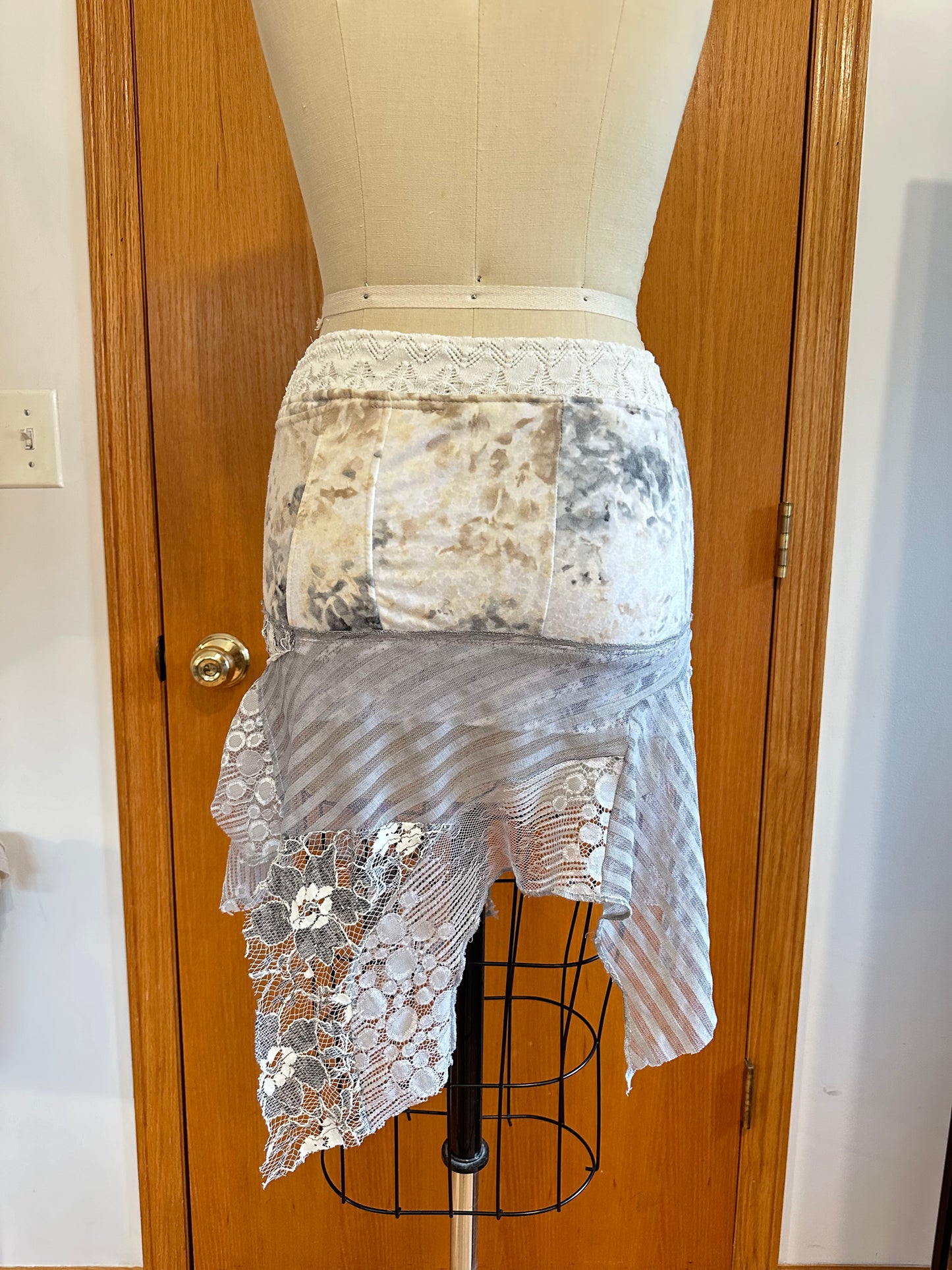 Reclaimed Falling Snowflake Mini Skirt - Hippie Hued