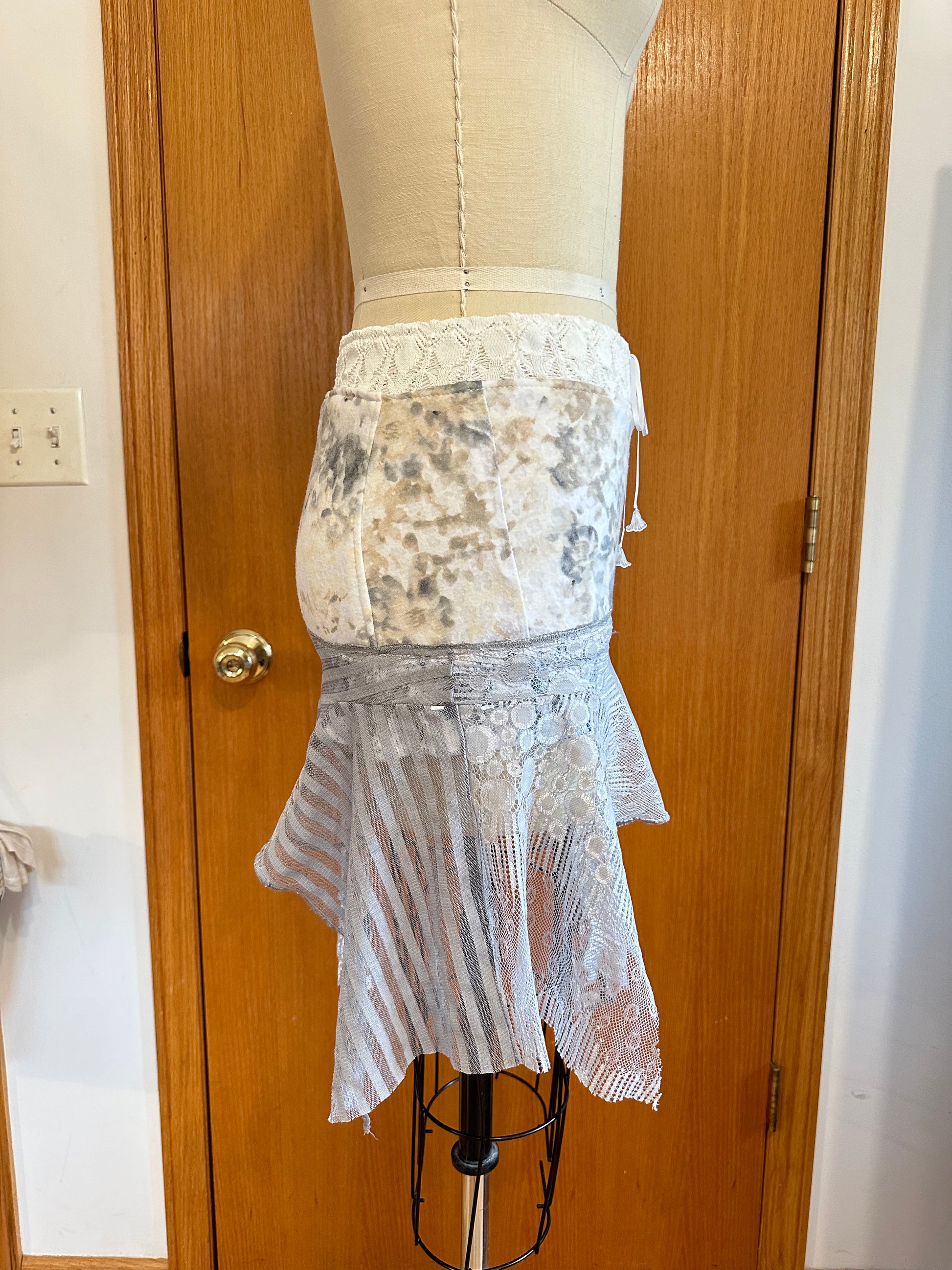 Reclaimed Falling Snowflake Mini Skirt - Hippie Hued