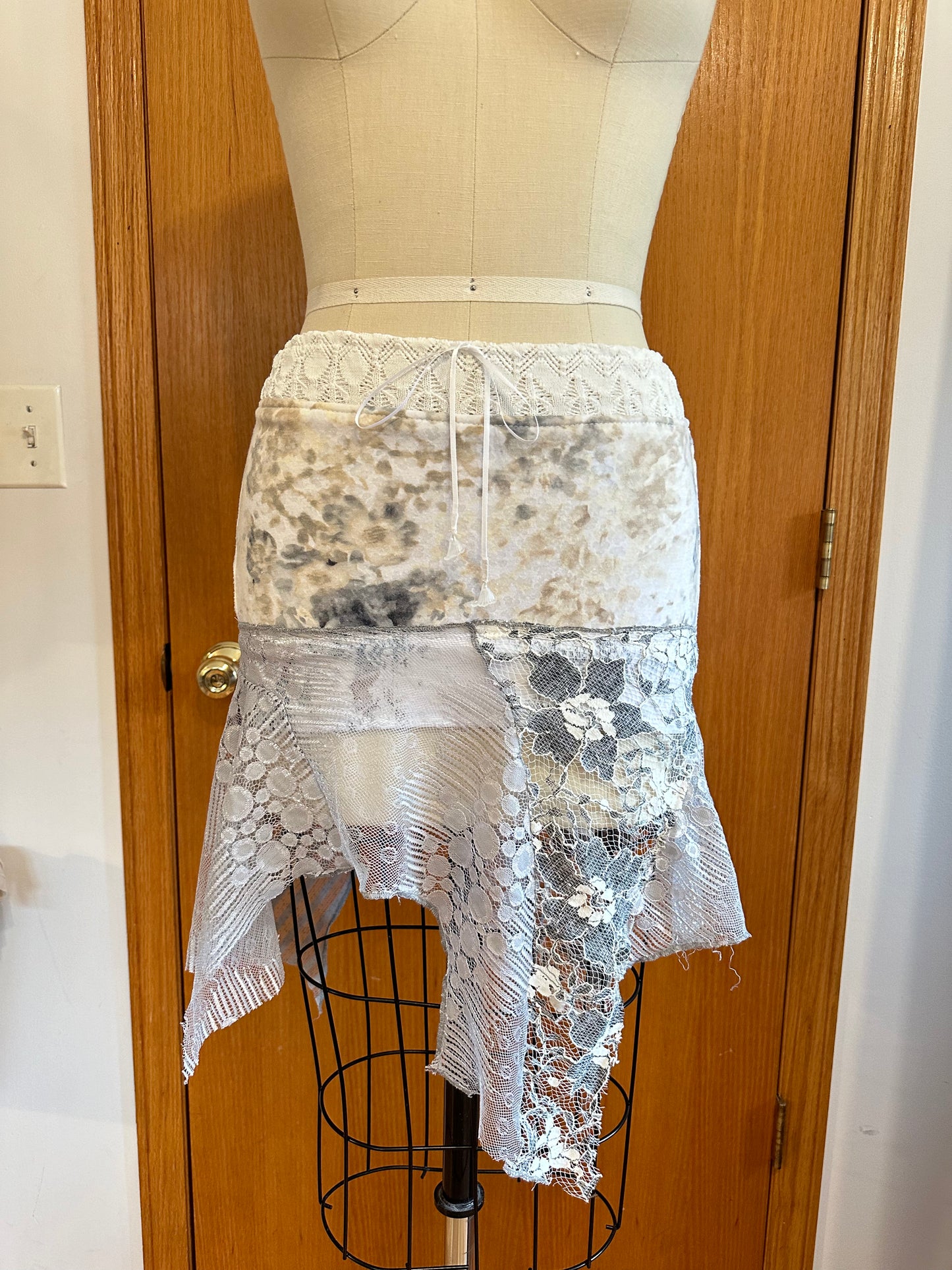 Reclaimed Falling Snowflake Mini Skirt - Hippie Hued