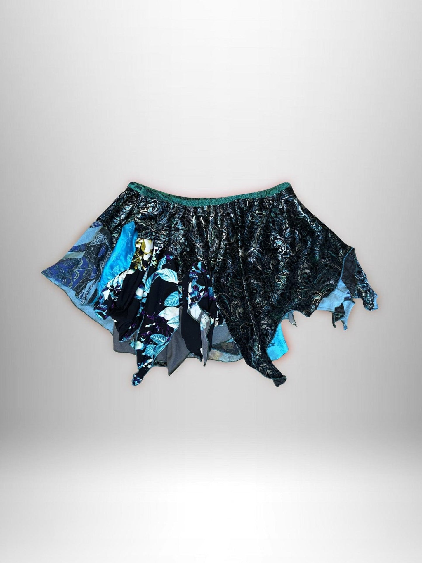 Reclaimed Glazed Rain Mini Skirt - Hippie Hued