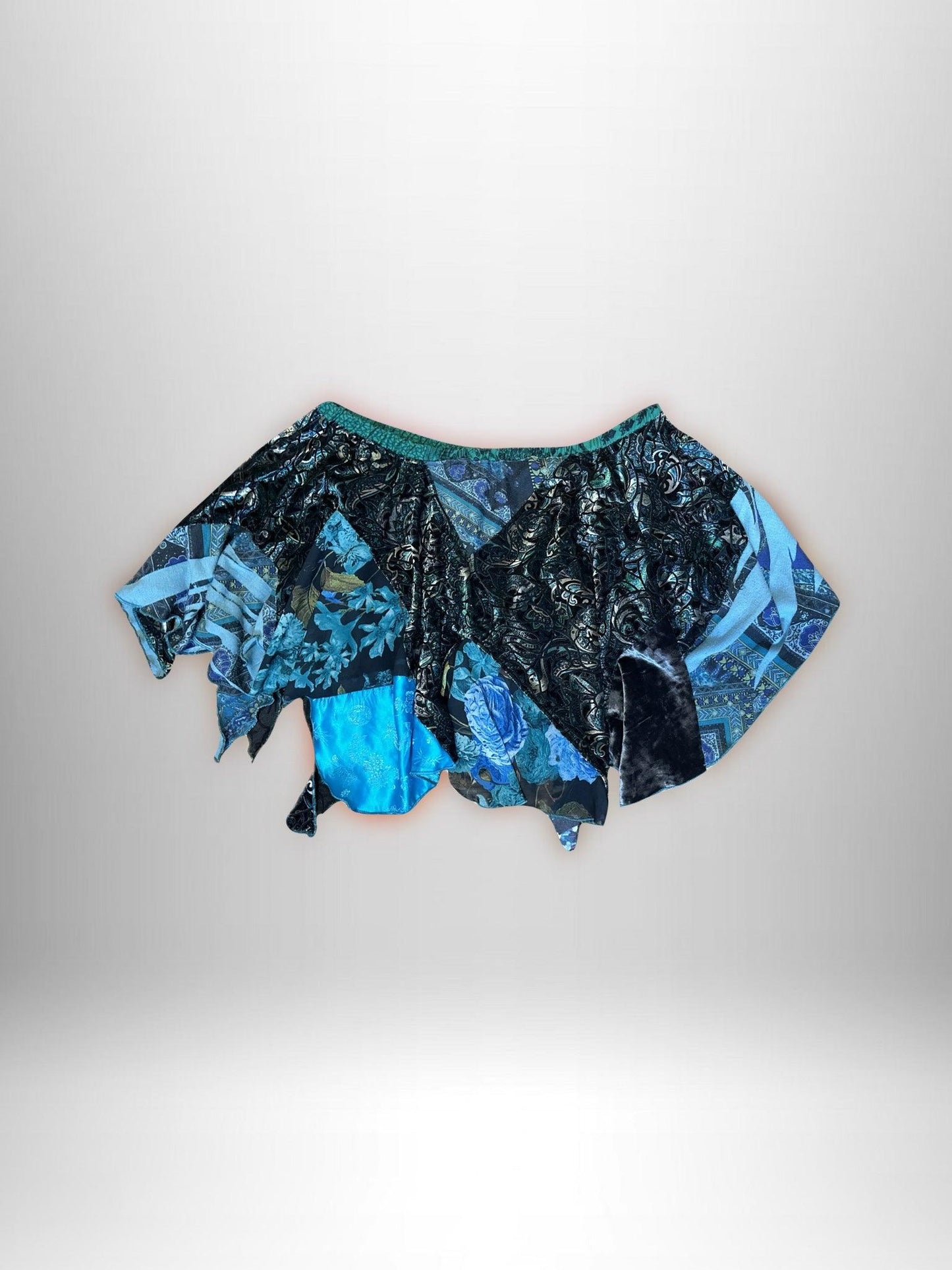 Reclaimed Glazed Rain Mini Skirt - Hippie Hued