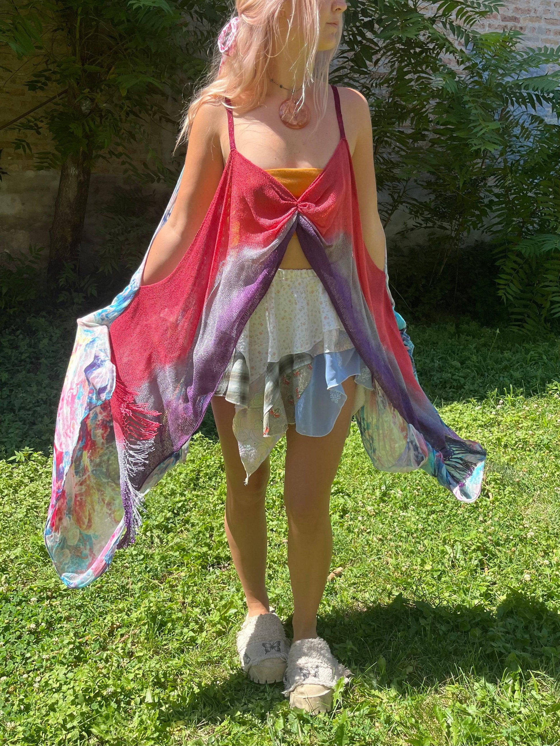 Reclaimed Hyperspace Cruise Scarf Top - Hippie Hued