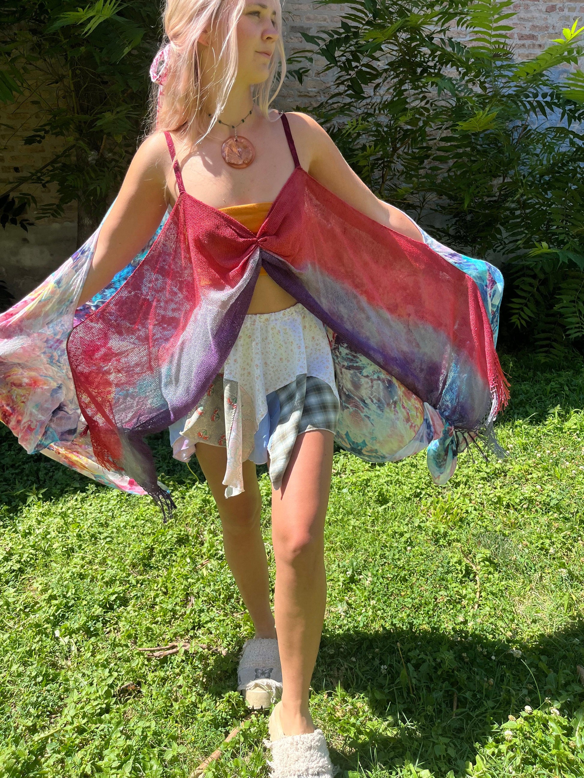 Reclaimed Hyperspace Cruise Scarf Top - Hippie Hued