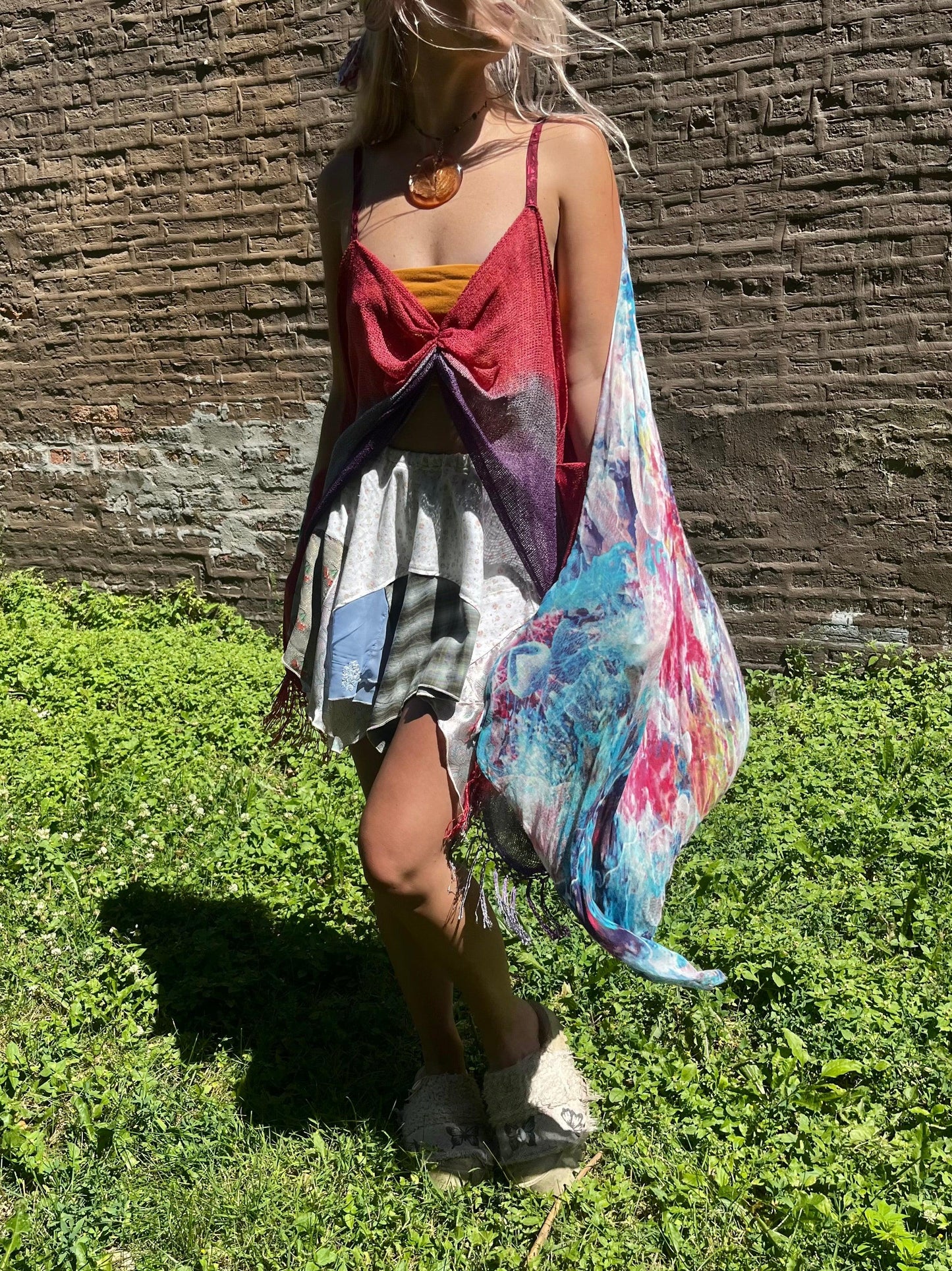 Reclaimed Hyperspace Cruise Scarf Top - Hippie Hued