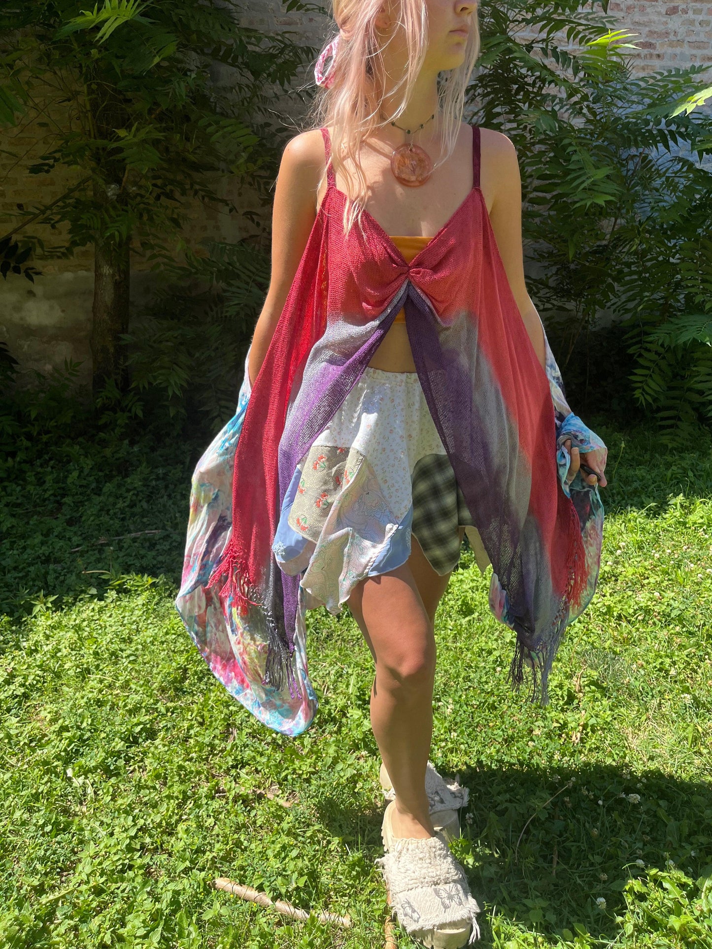 Reclaimed Hyperspace Cruise Scarf Top - Hippie Hued