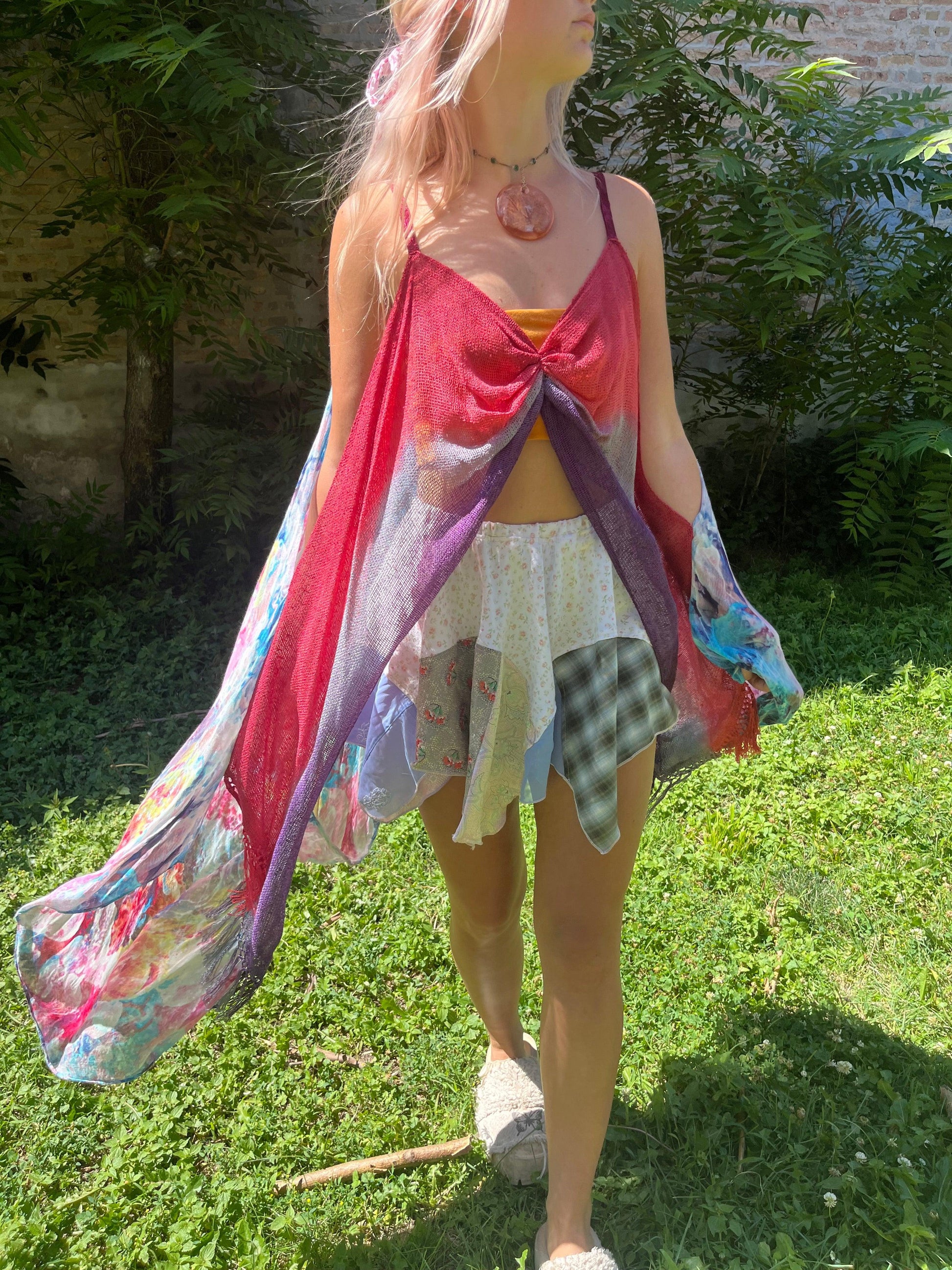 Reclaimed Hyperspace Cruise Scarf Top - Hippie Hued