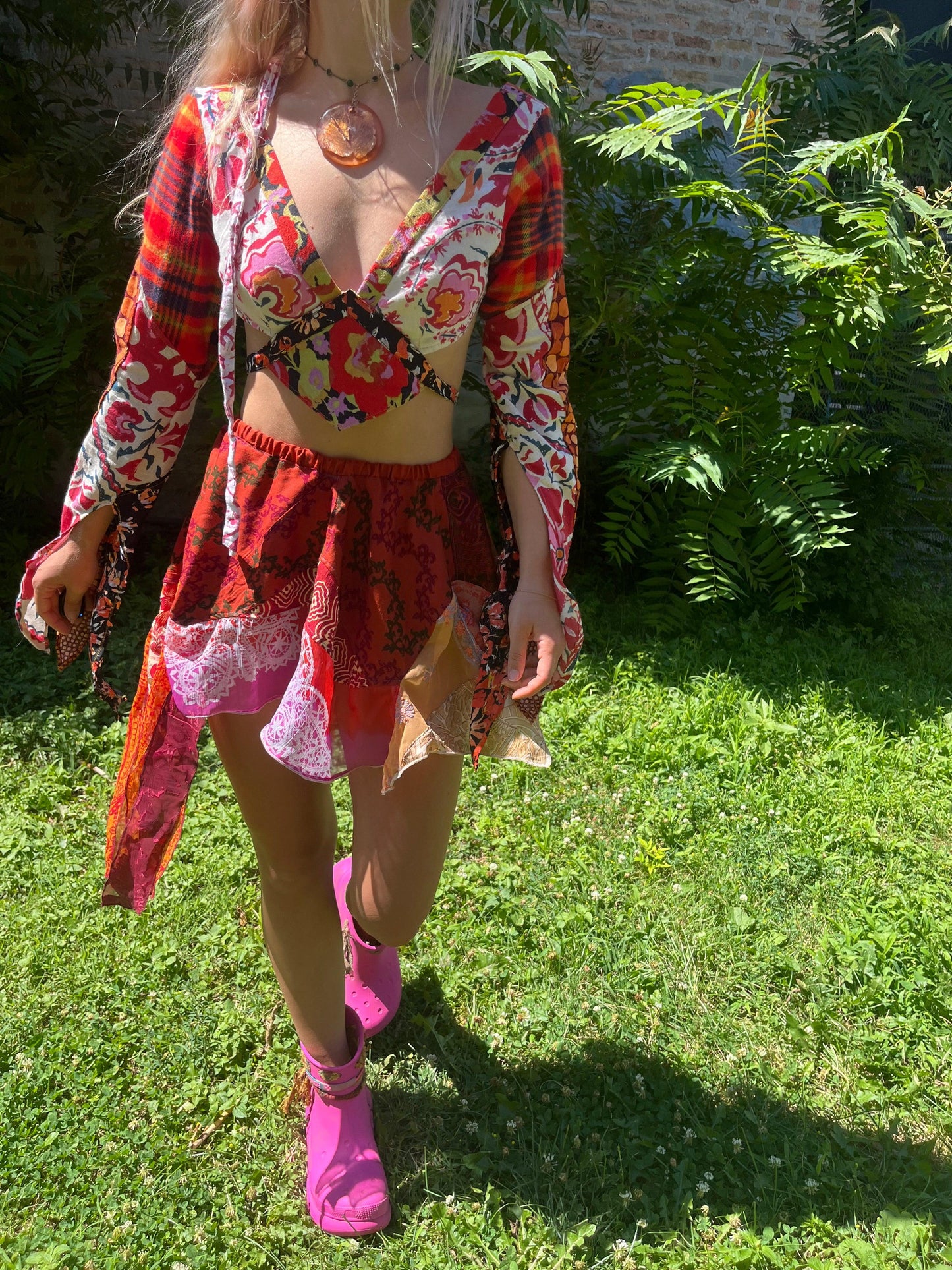 Reclaimed Lovers in a Past Life Mini Skirt - Hippie Hued