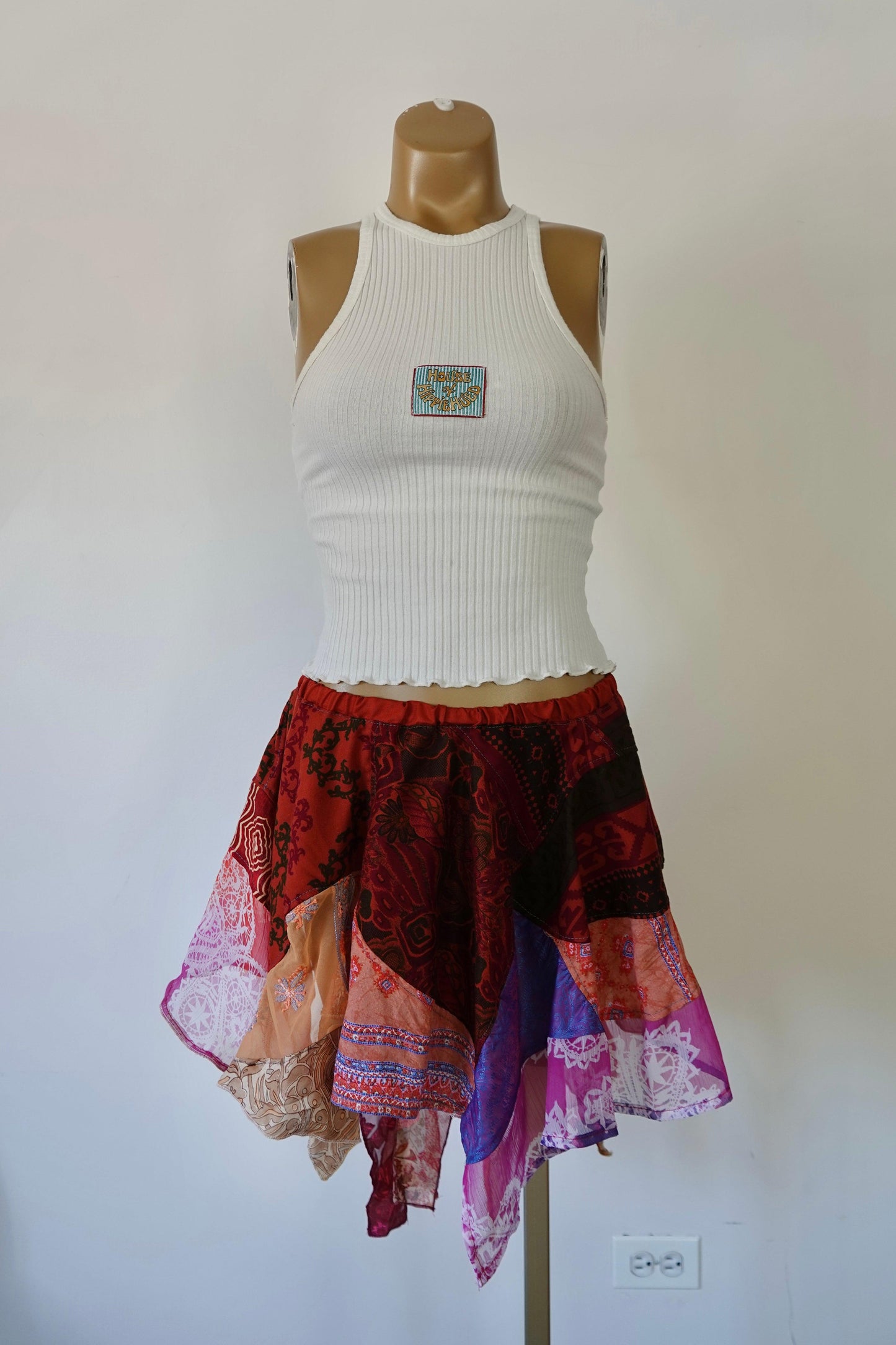 Reclaimed Lovers in a Past Life Mini Skirt - Hippie Hued