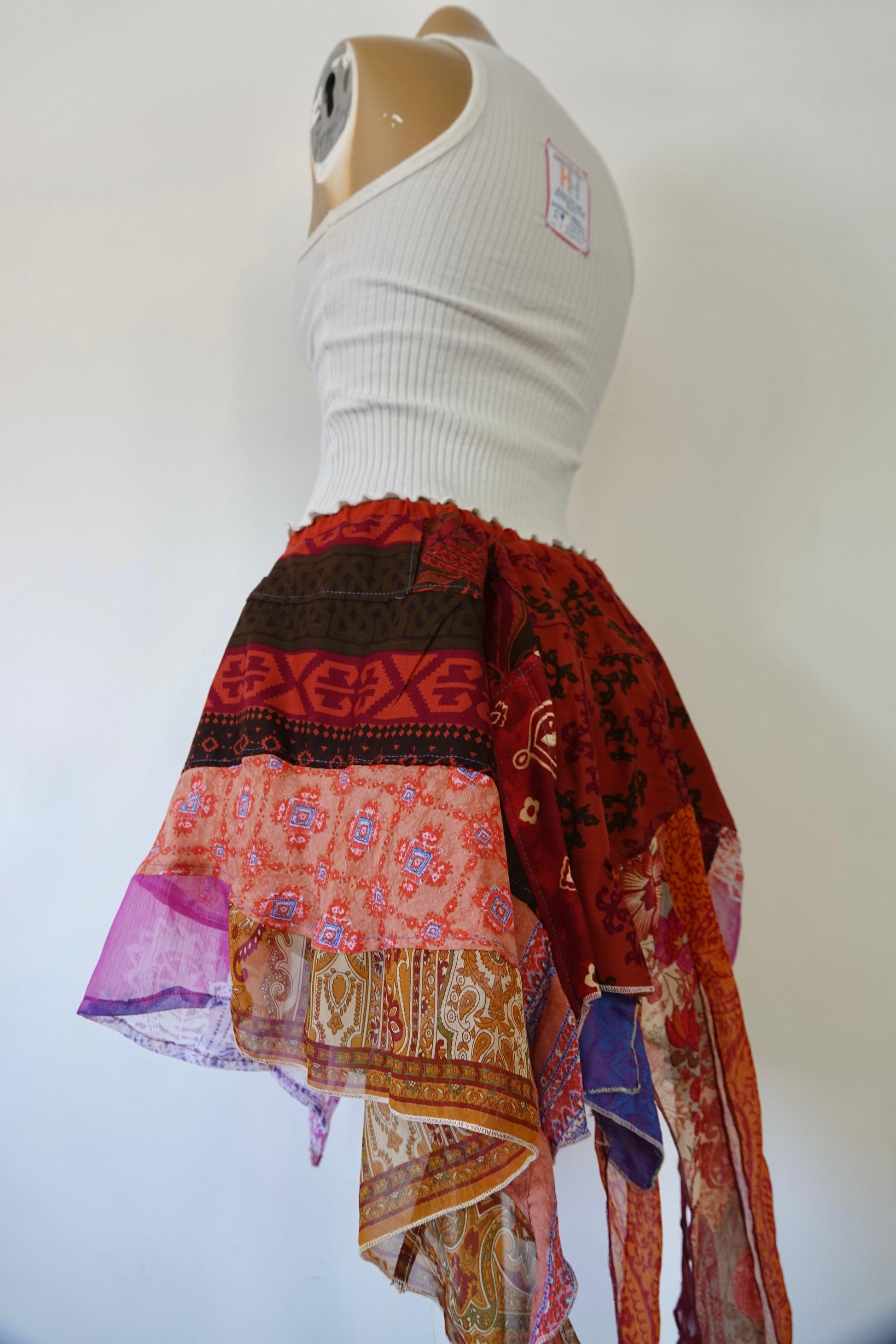 Reclaimed Lovers in a Past Life Mini Skirt - Hippie Hued