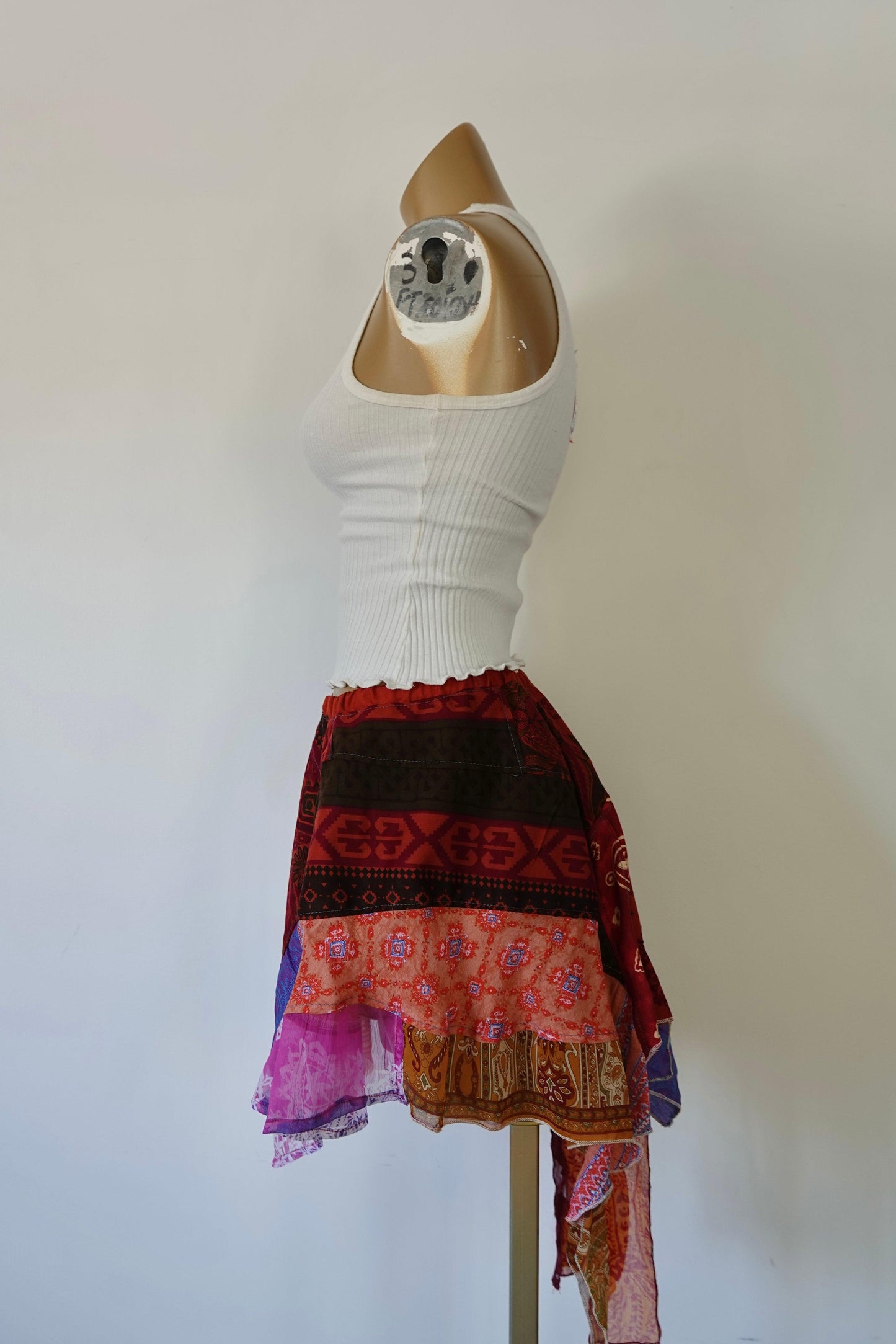 Reclaimed Lovers in a Past Life Mini Skirt - Hippie Hued