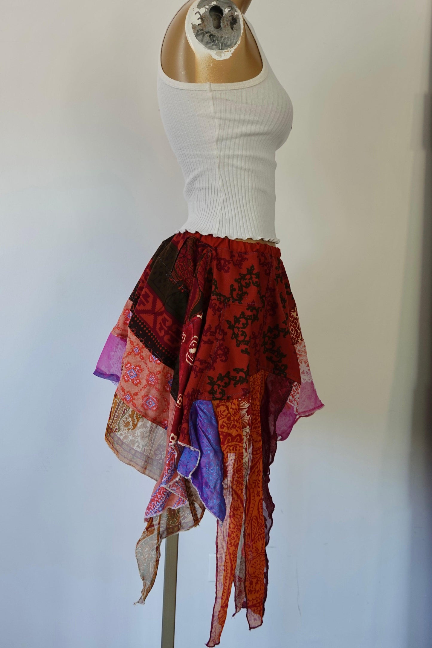 Reclaimed Lovers in a Past Life Mini Skirt - Hippie Hued