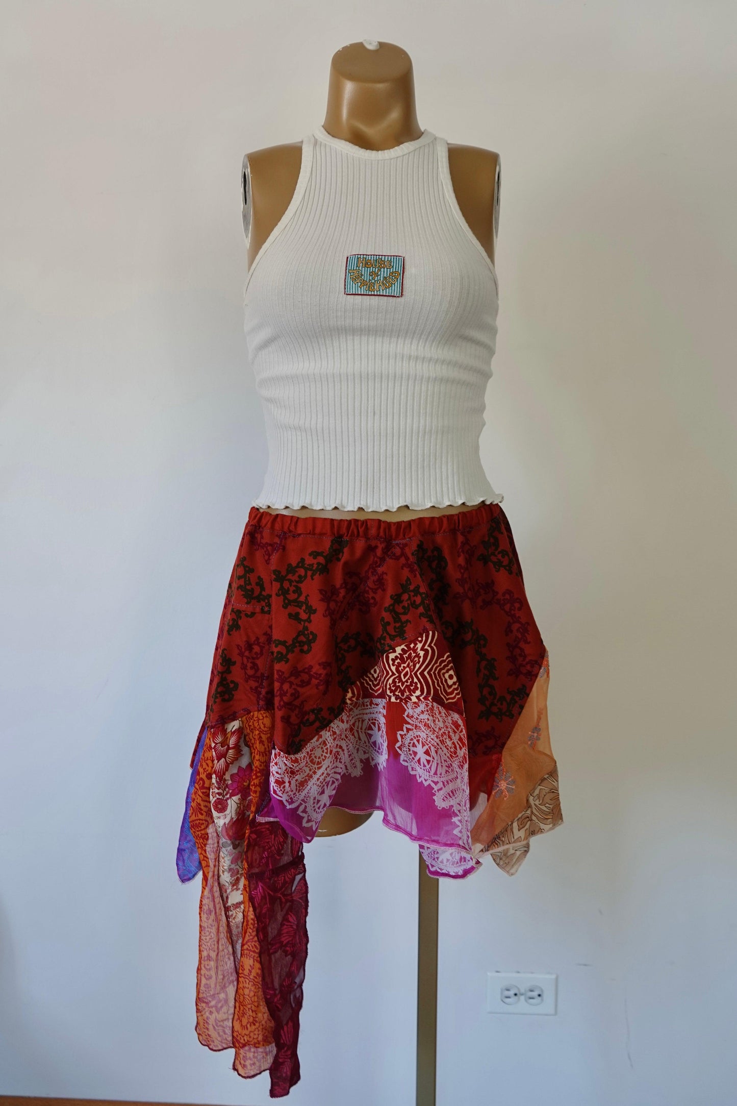 Reclaimed Lovers in a Past Life Mini Skirt - Hippie Hued