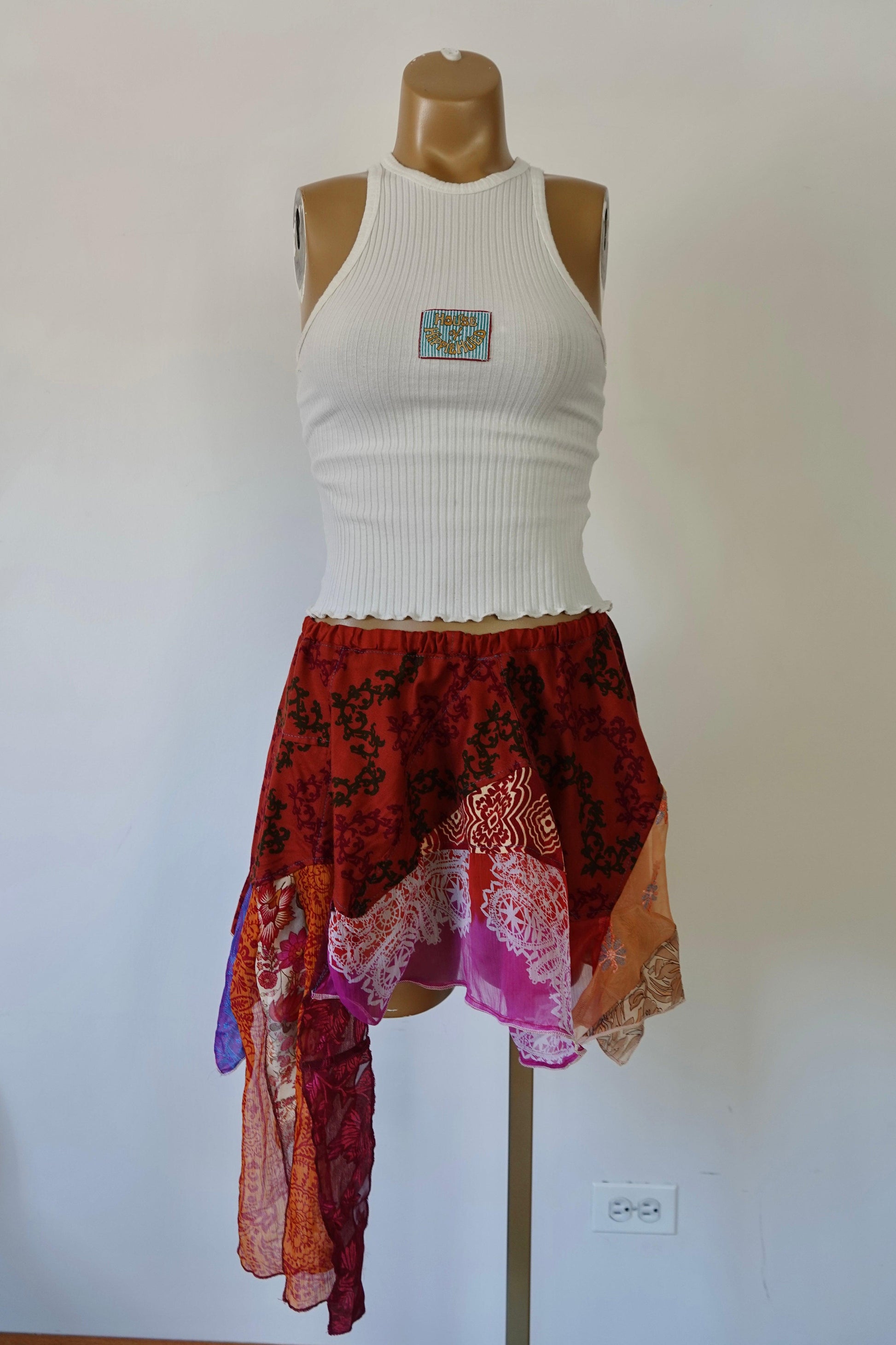 Reclaimed Lovers in a Past Life Mini Skirt - Hippie Hued