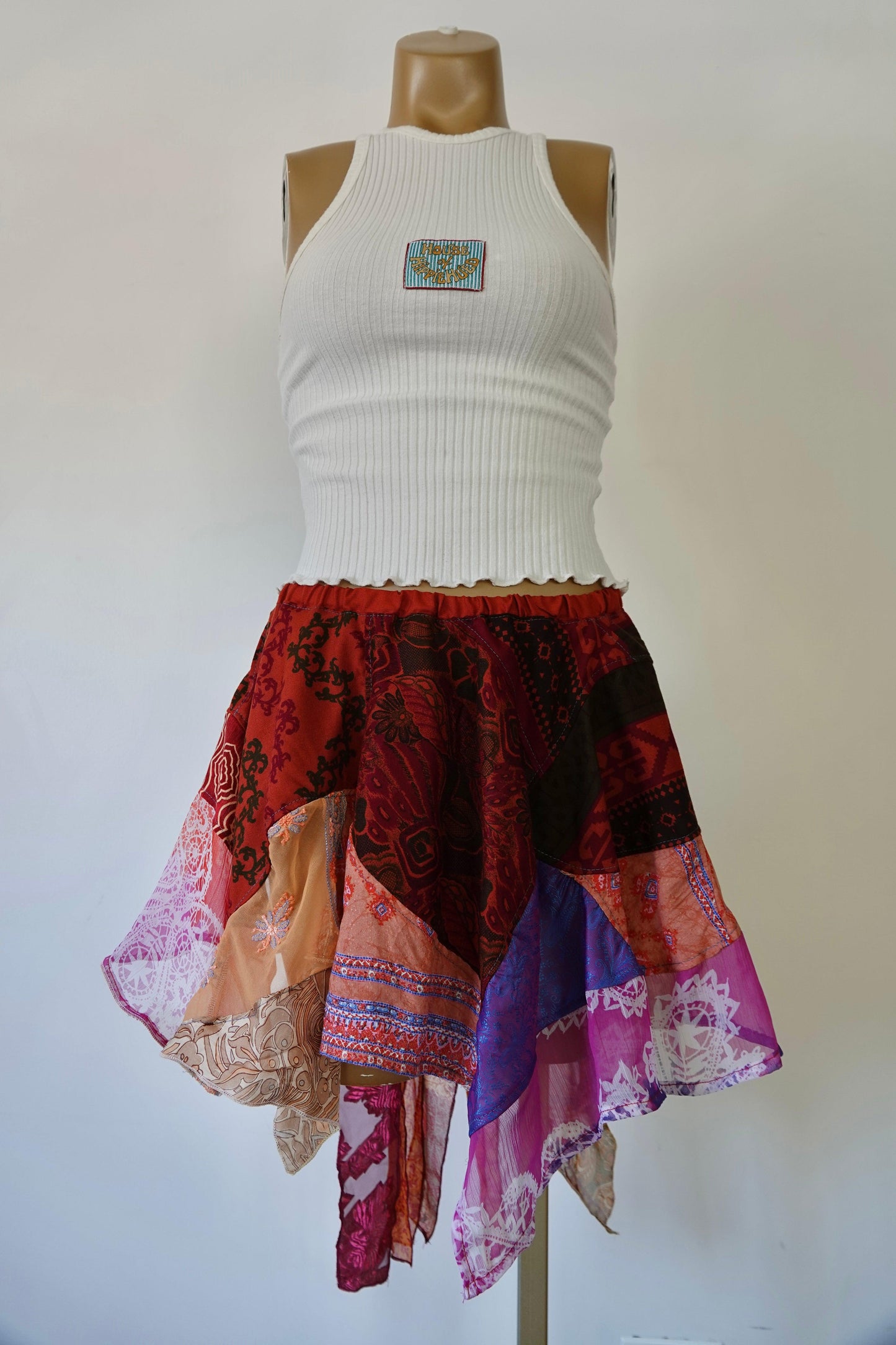 Reclaimed Lovers in a Past Life Mini Skirt - Hippie Hued