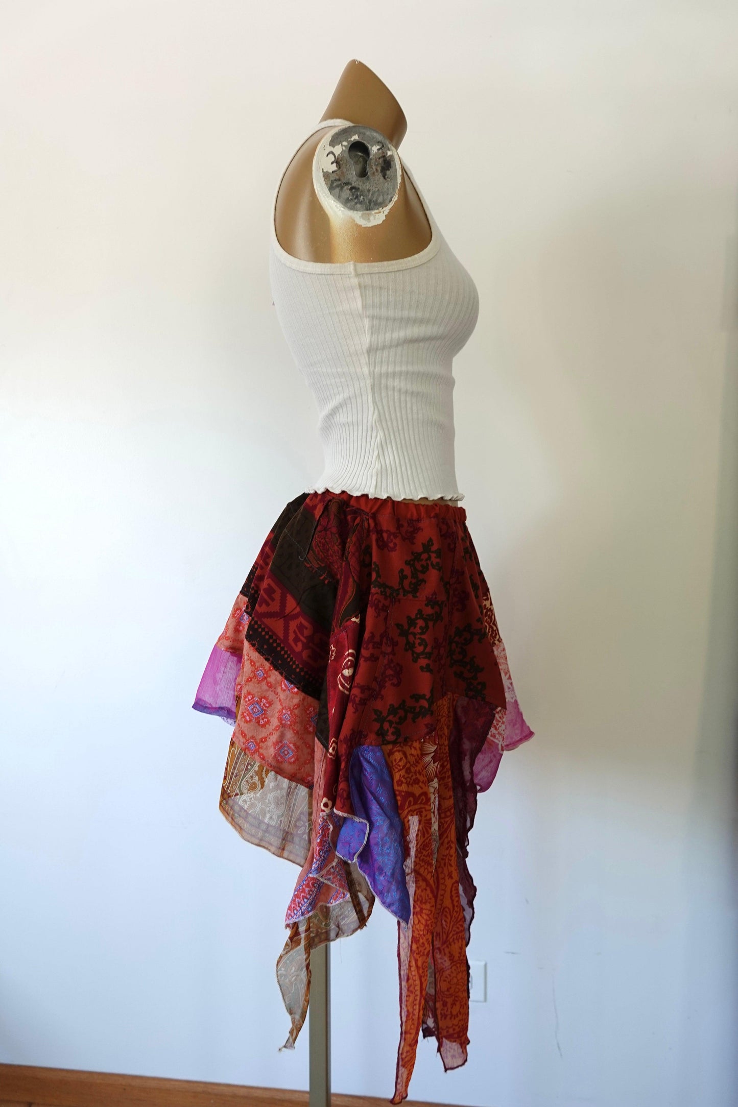 Reclaimed Lovers in a Past Life Mini Skirt - Hippie Hued