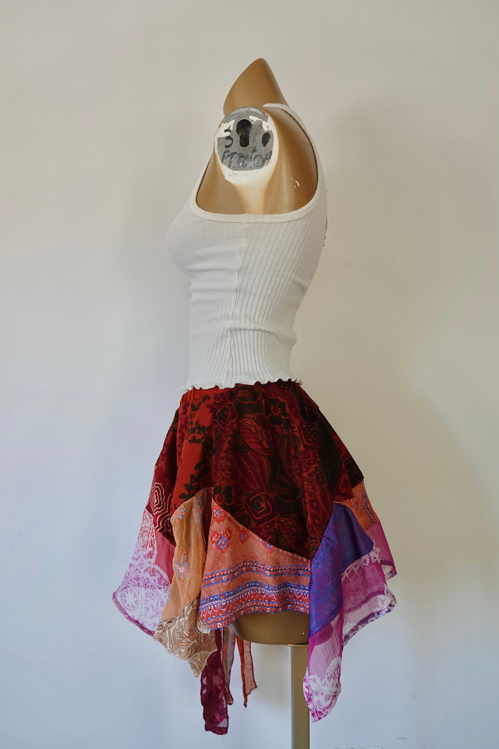 Reclaimed Lovers in a Past Life Mini Skirt - Hippie Hued