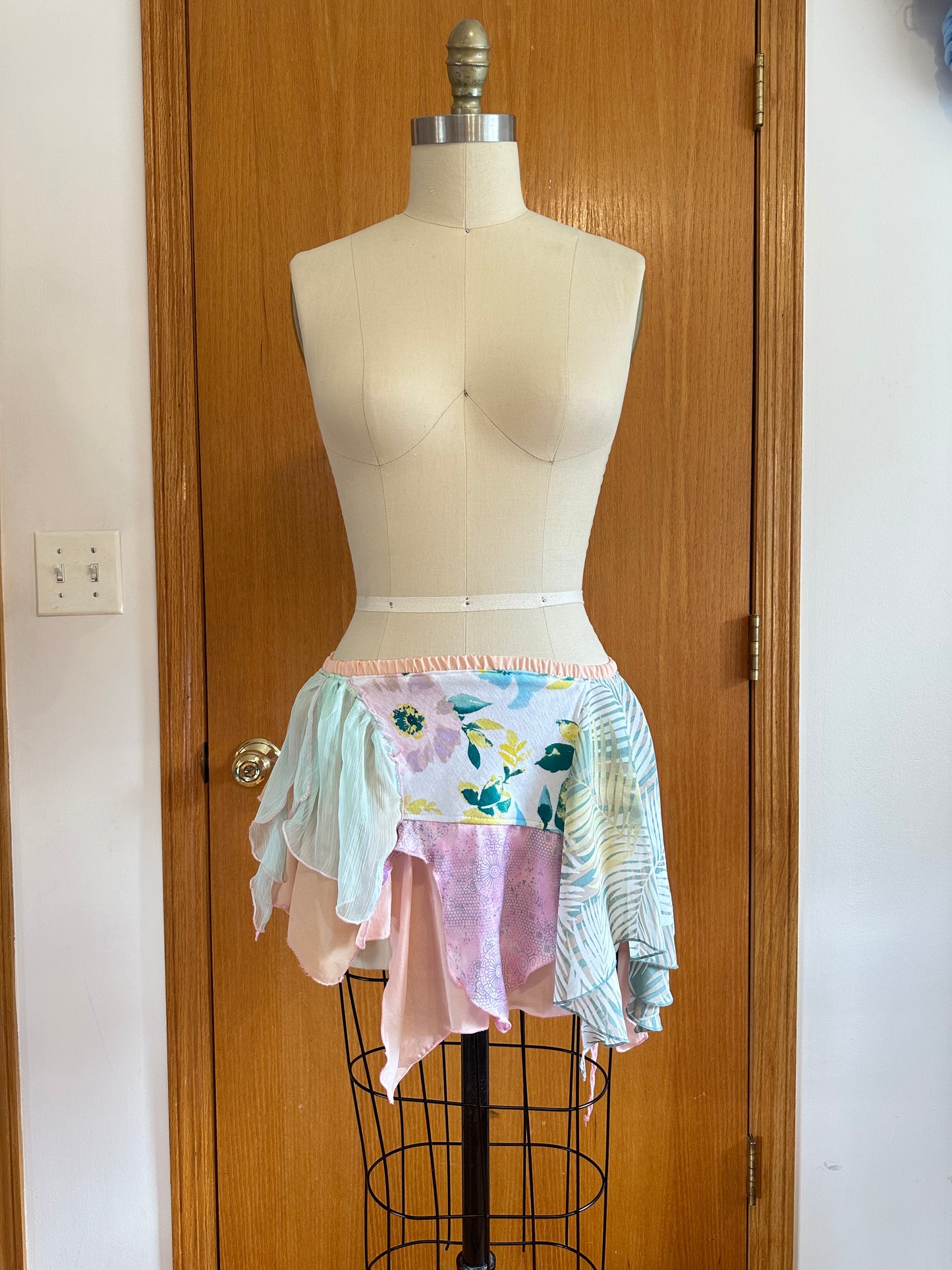 Reclaimed Miss Cotton Candy Mini Skirt