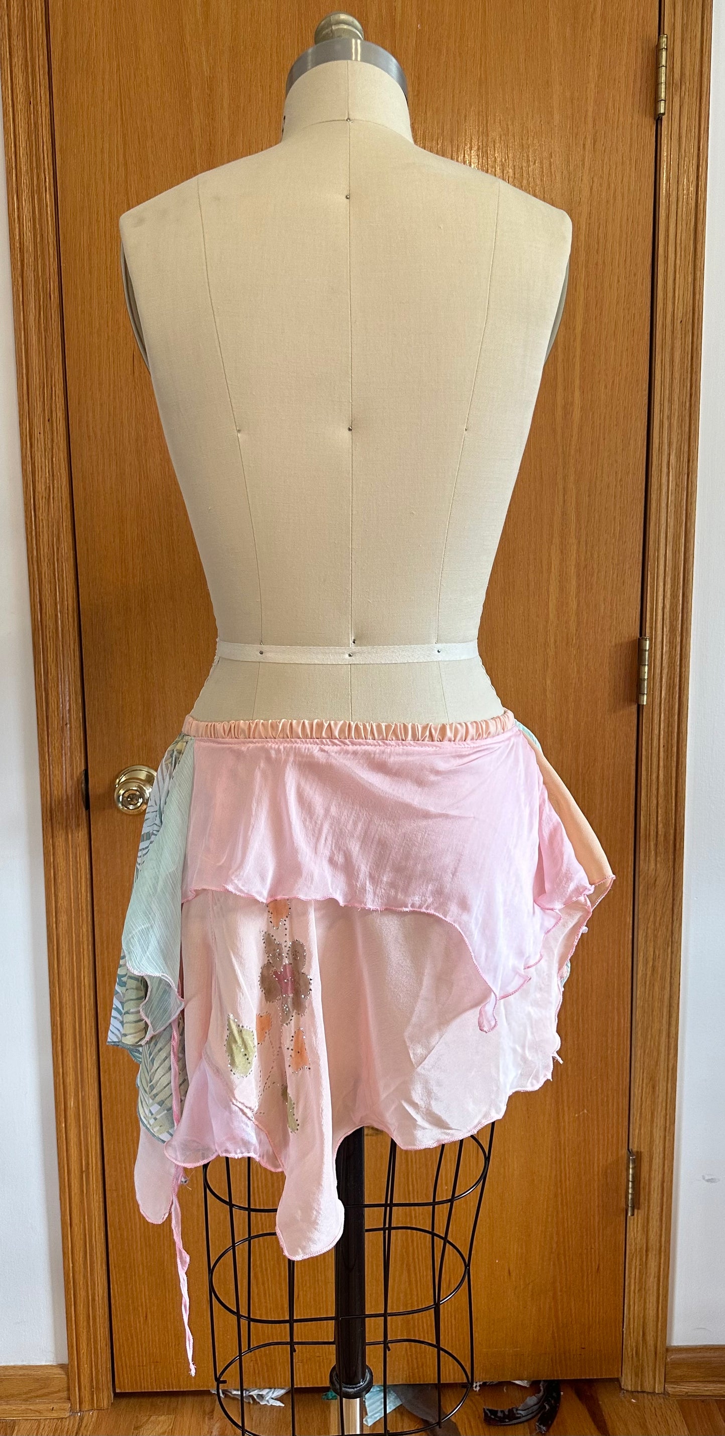 Reclaimed Miss Cotton Candy Mini Skirt