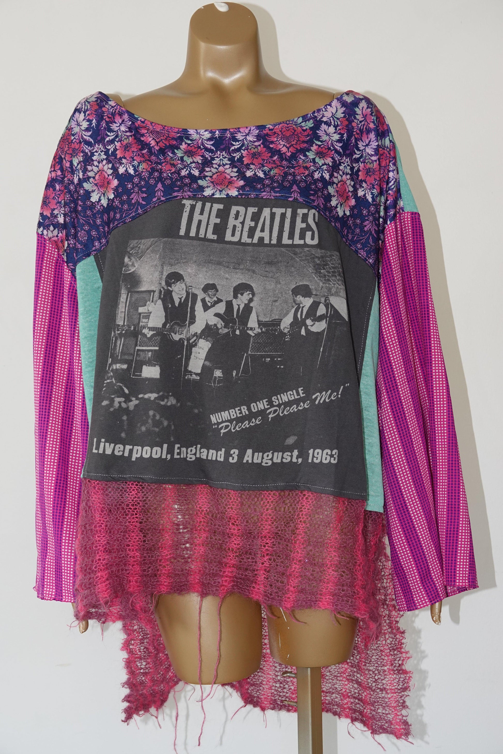 Reclaimed Please Please Me Beatles Pullover - Hippie Hued