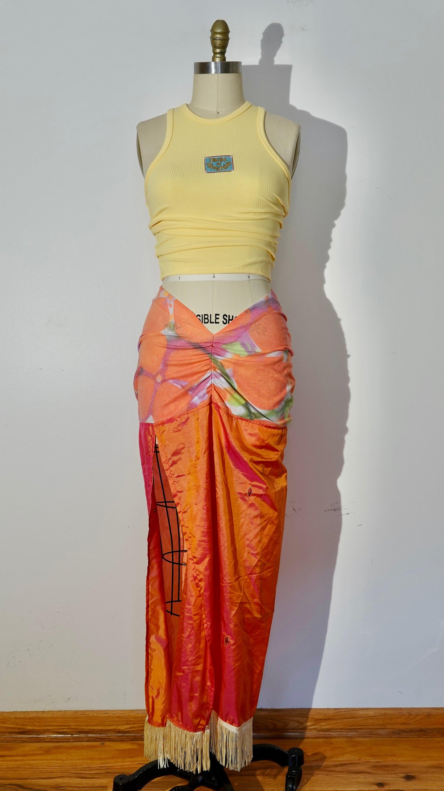 Reclaimed Strawberry Lemonade Maxi Skirt - Hippie Hued