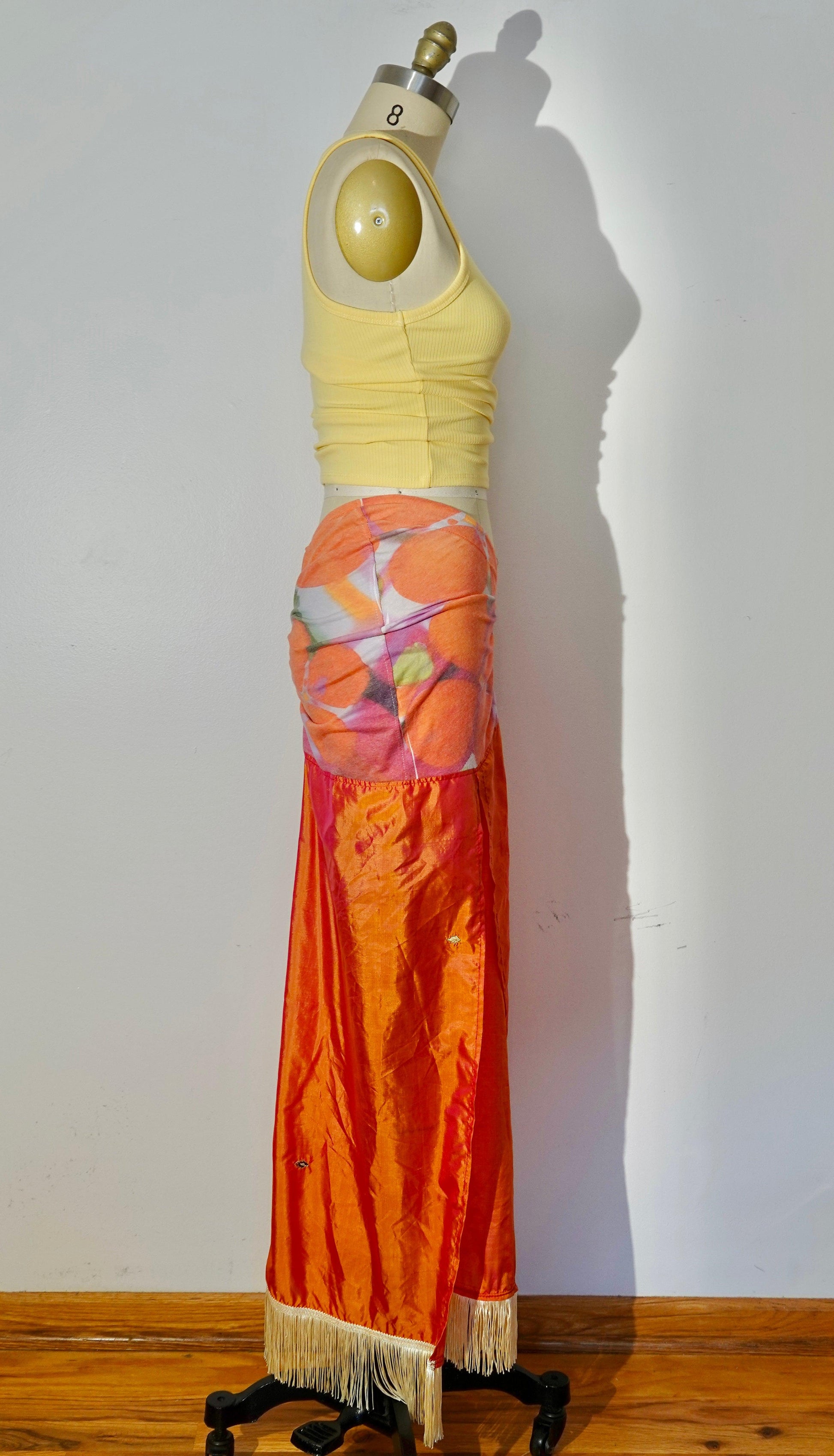 Reclaimed Strawberry Lemonade Maxi Skirt - Hippie Hued