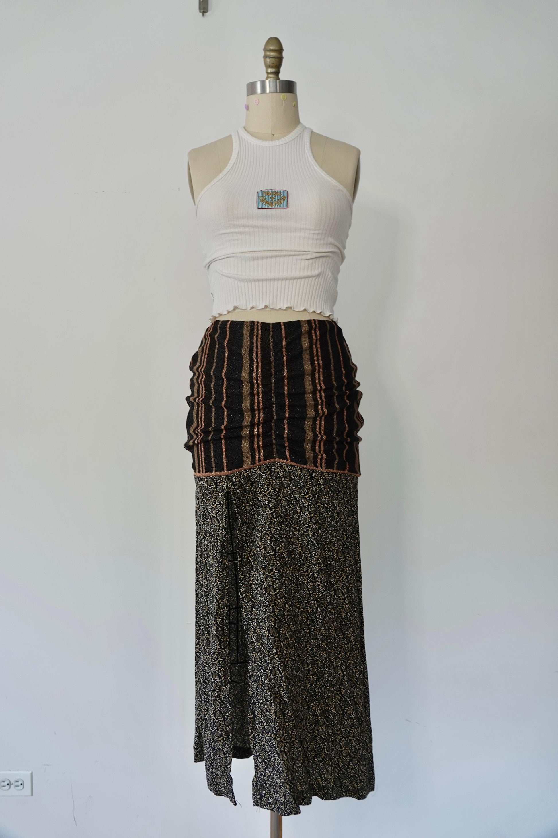 Reclaimed Waiting For Tonight Maxi Skirt - Hippie Hued