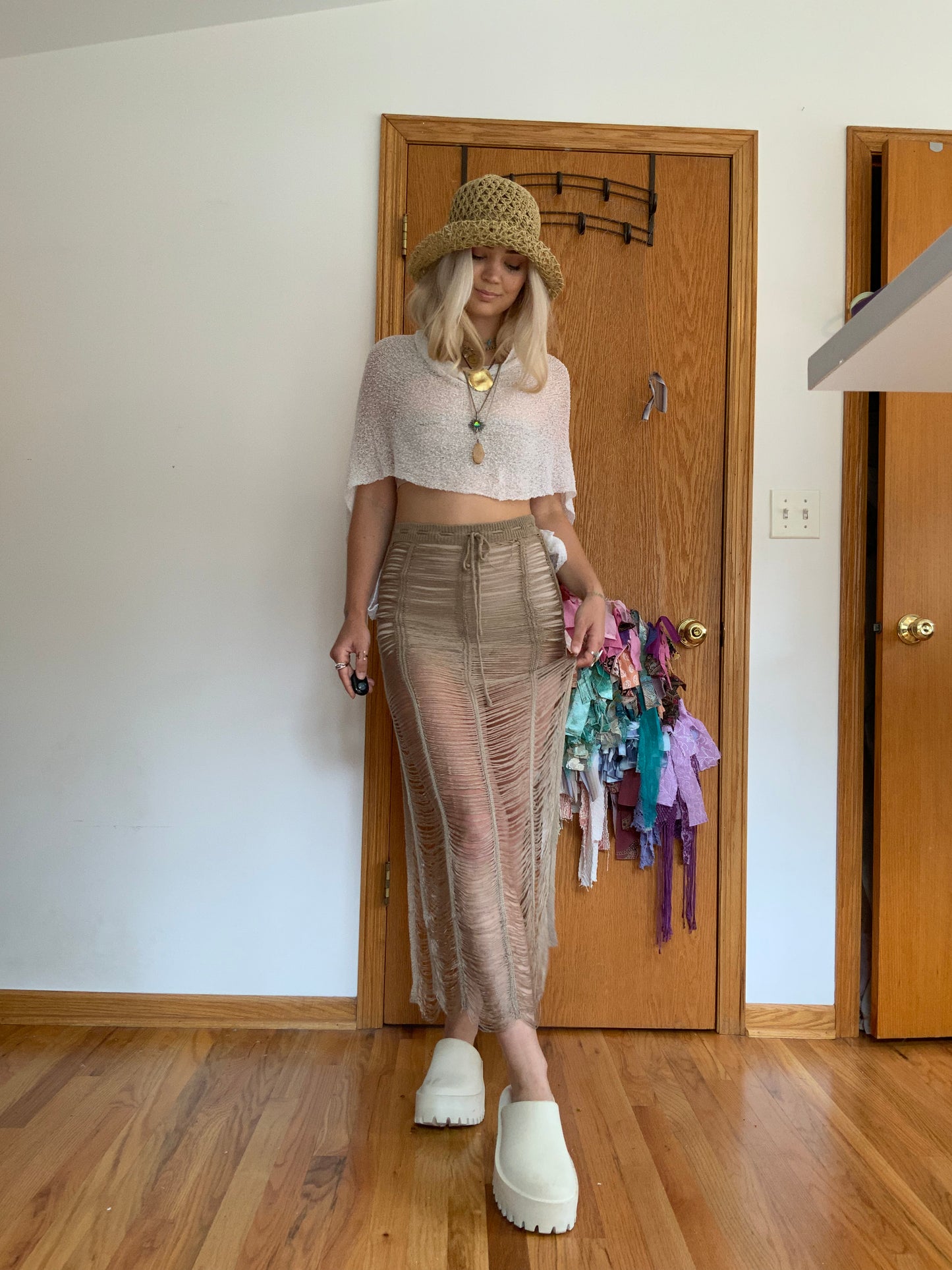 The Jaw Dropper Crochet Skirt - Hippie Hued