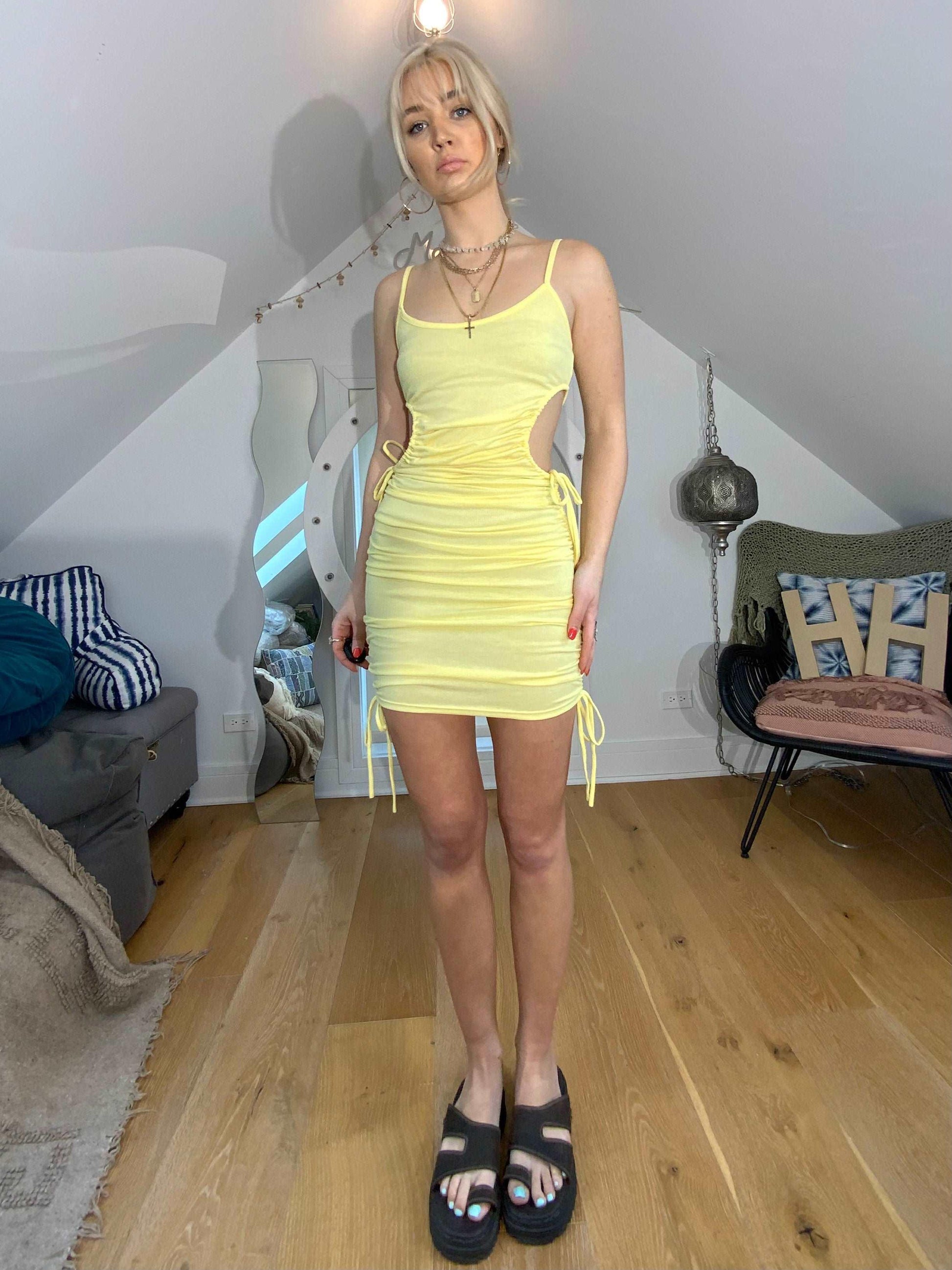 And It Was All Yellow Mini Dress